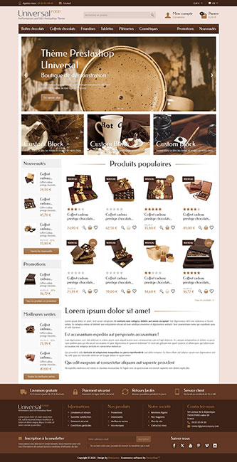 Thème Prestashop Universal Food