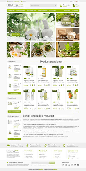 Thème Prestashop Universal Nature