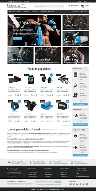 Thème Prestashop Universal Sport