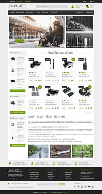 Thème Prestashop Universal Tech